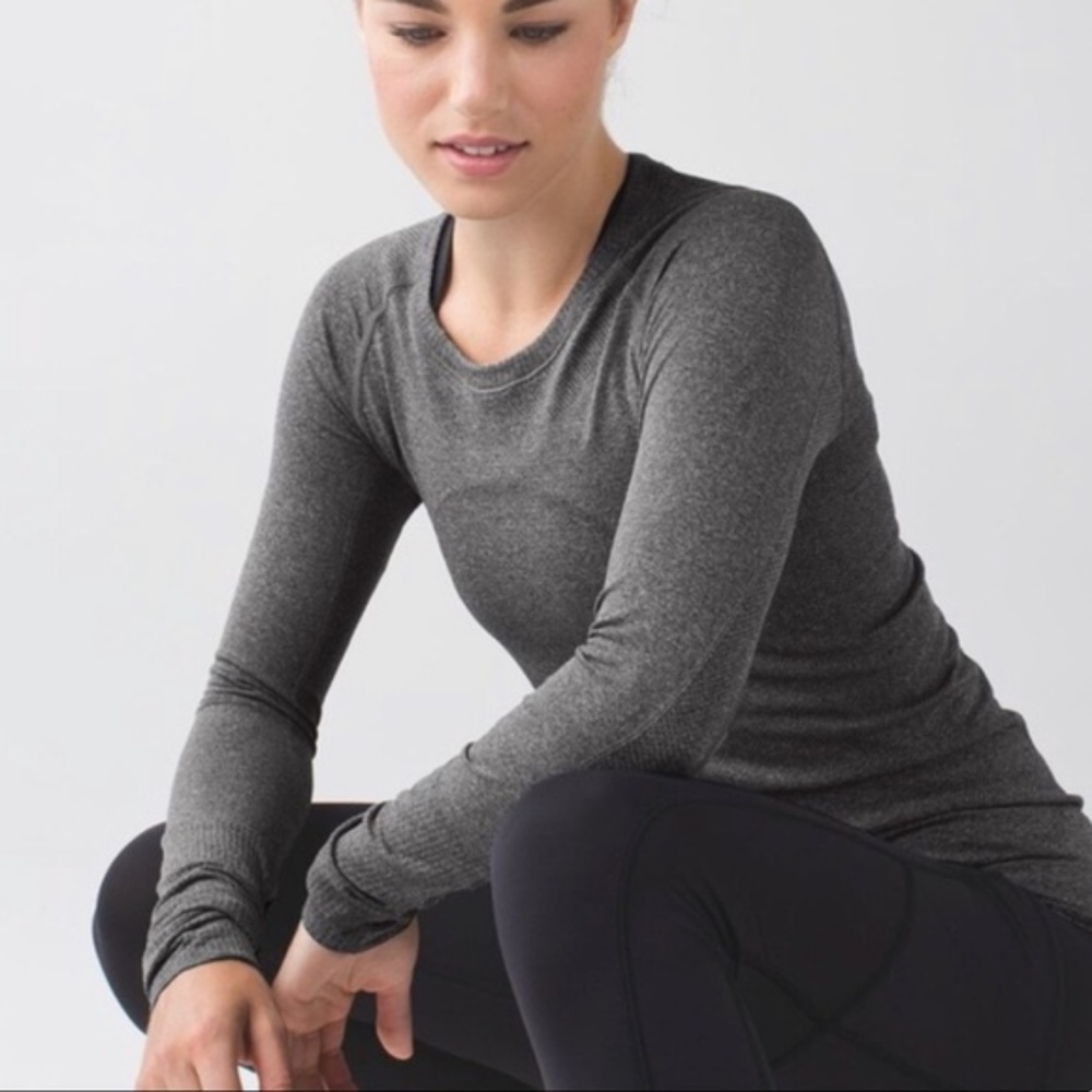 Lululemon Swifty Tech Long Sleeve in Grey